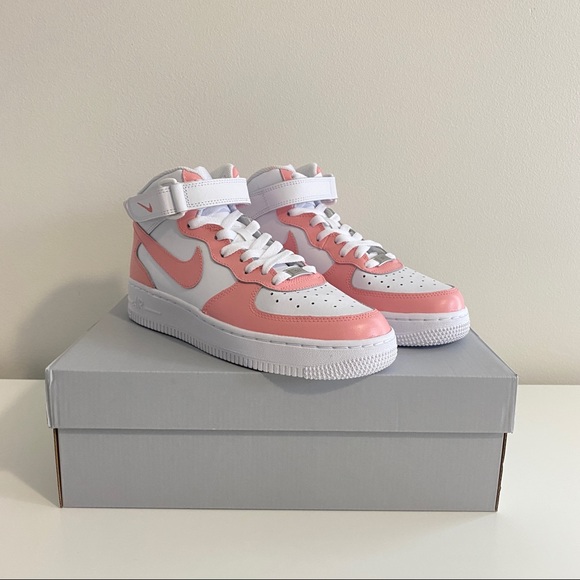 Custom Nike Air Force 1 Mids Light Pink - Picture 3 of 10